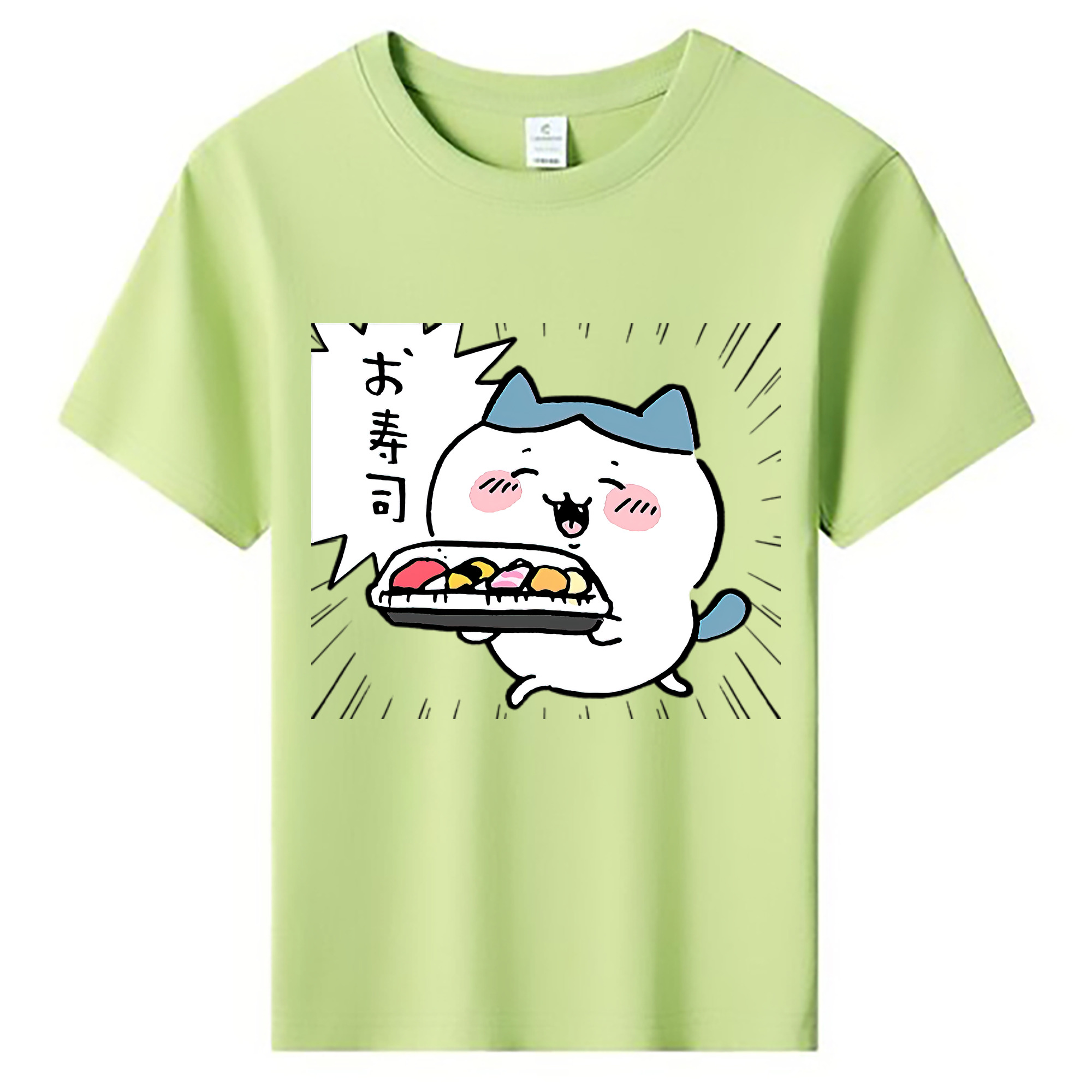 （画像用） ちいかわ ハチワレ Chii-kawa hachiware 綿100％キッズTシャツ（フロントプリント）